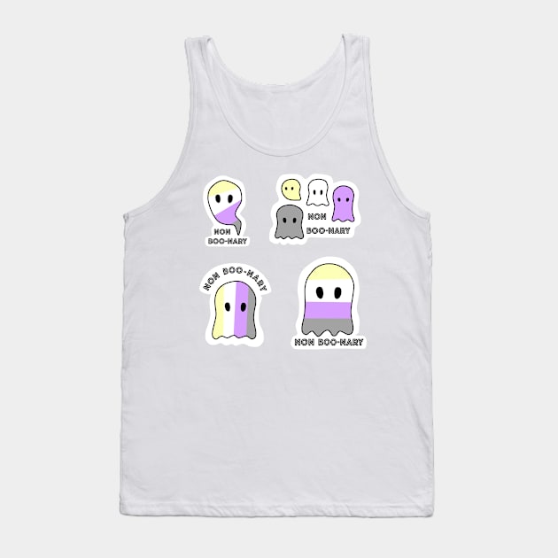 Non Boo-nary Ghosts! Tank Top by OctopodArts